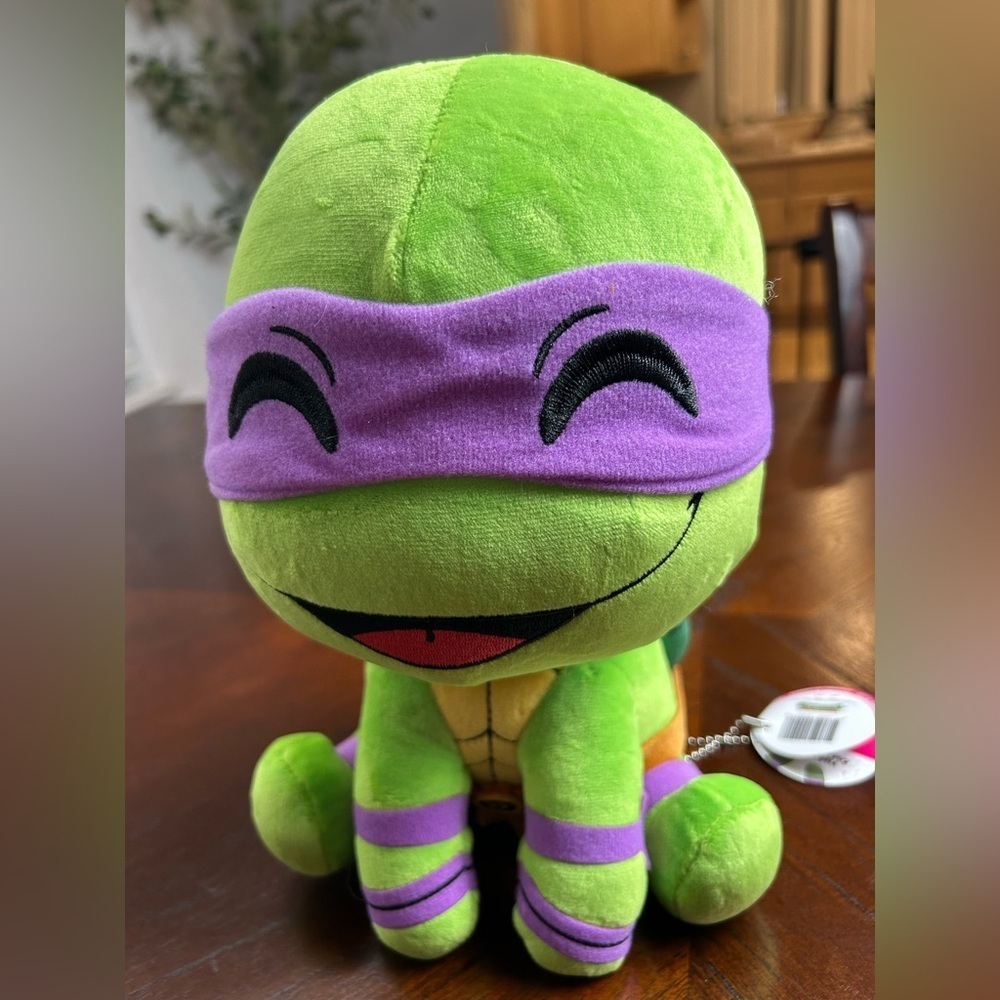 NEW Youtooz NINJA Smiling Green Turtle Plush with Purple Mask